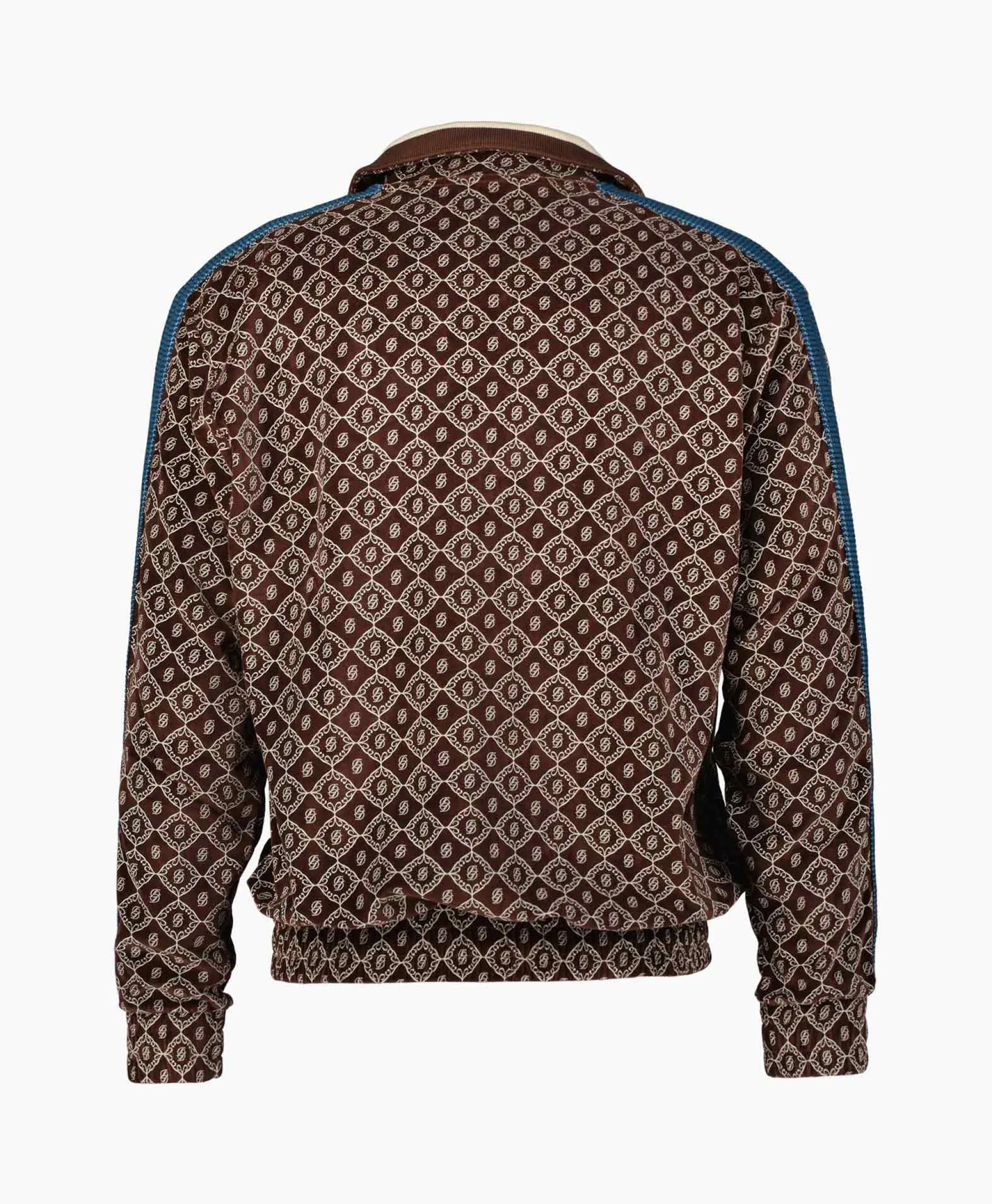 Drole De Monsieur Jack La Veste Survet' Velours Monogramme Bruin*Heren Vesten