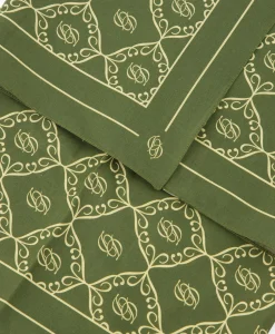 Drole De Monsieur Sjaal La Foulard Monogramme Khaki*Heren Sjaals