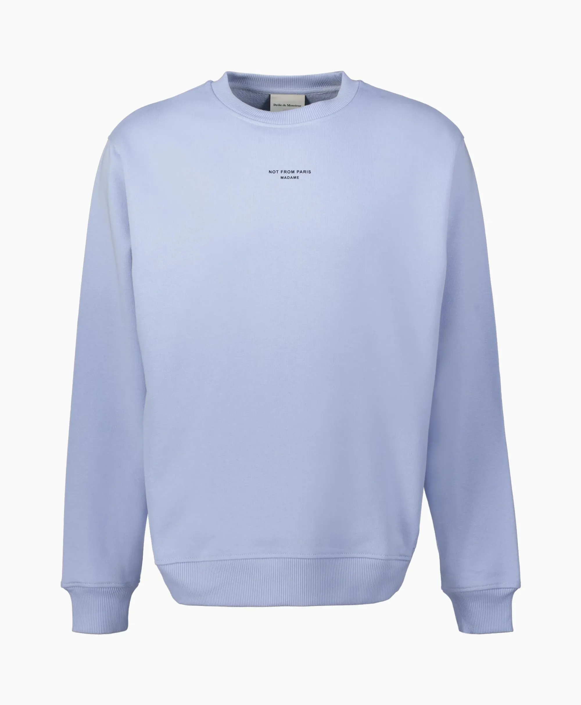 Drole De Monsieur Sweater Le Sweatshirt Slogan Licht Blauw*Heren Truien