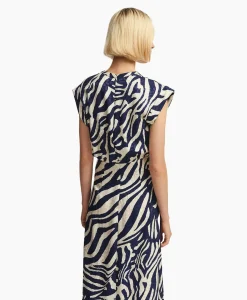 Essentiel Antwerp Midi Jurk Fayola Blauw*Dames Bruiloftskleding