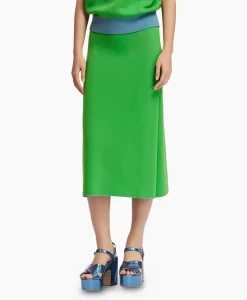 Essentiel Antwerp Midi Rok Folder Blauw*Dames Rokken