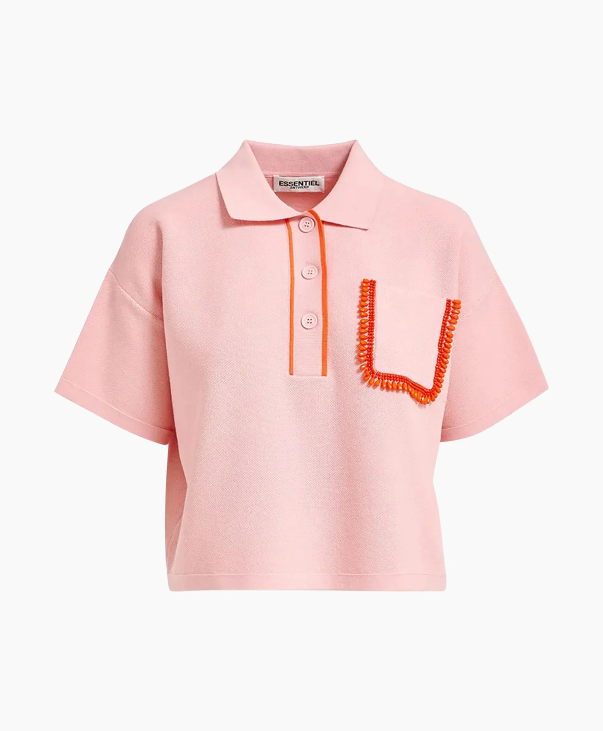 Essentiel Antwerp Polo Flame Rood*Dames Polo's