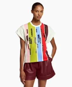 Essentiel Antwerp T-Shirt Korte Mouw Foam Off White*Dames T-Shirts & Tops