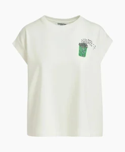 Essentiel Antwerp T-Shirt Korte Mouw Faustina Off White*Dames T-Shirts & Tops