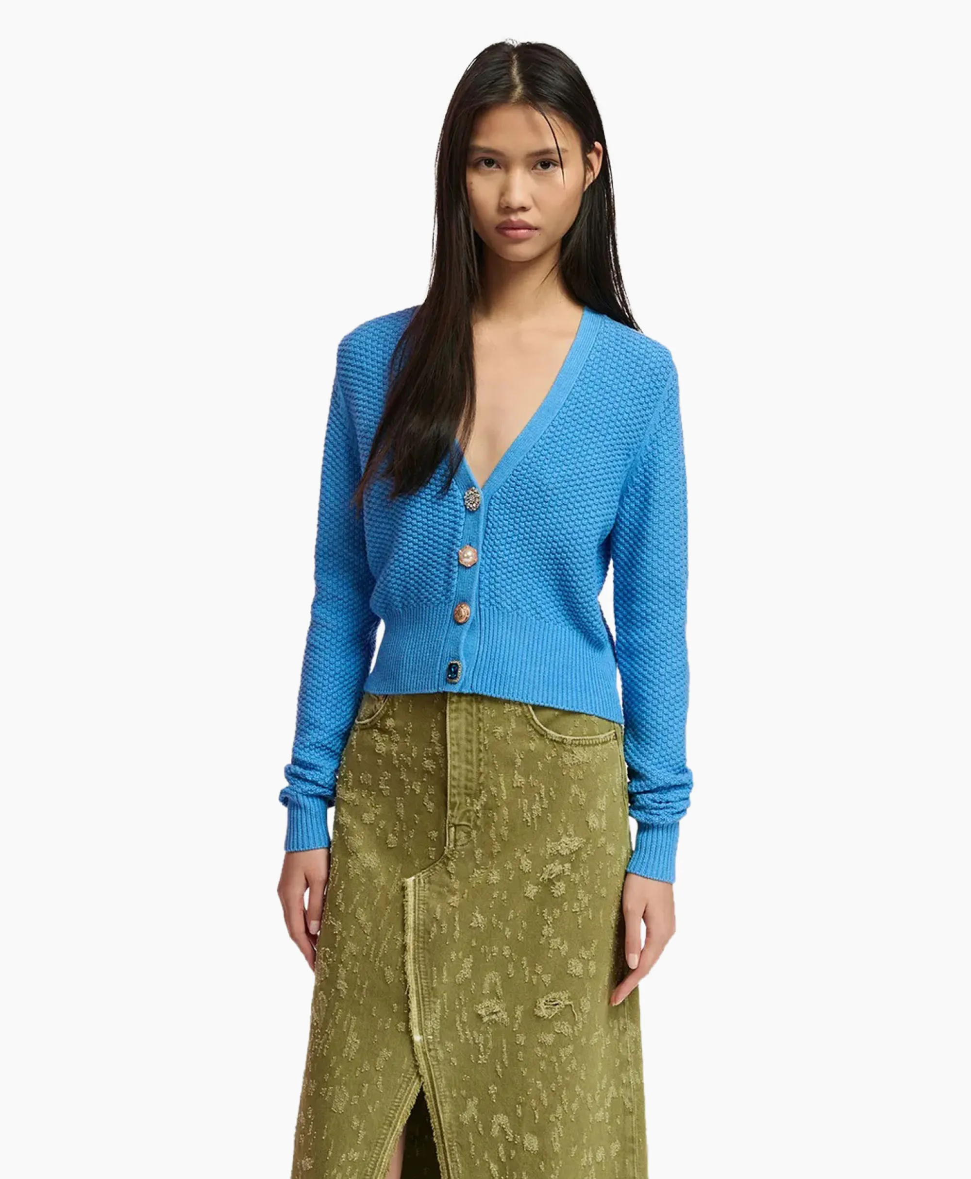 Essentiel Antwerp Vest Farah Blauw*Dames Vesten