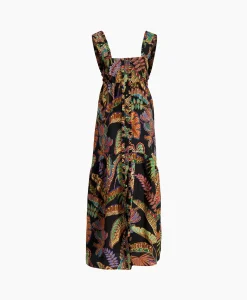 Farm Rio Maxi Jurk Cool Foliage Black Sleeveless Zwart*Dames Bruiloftskleding
