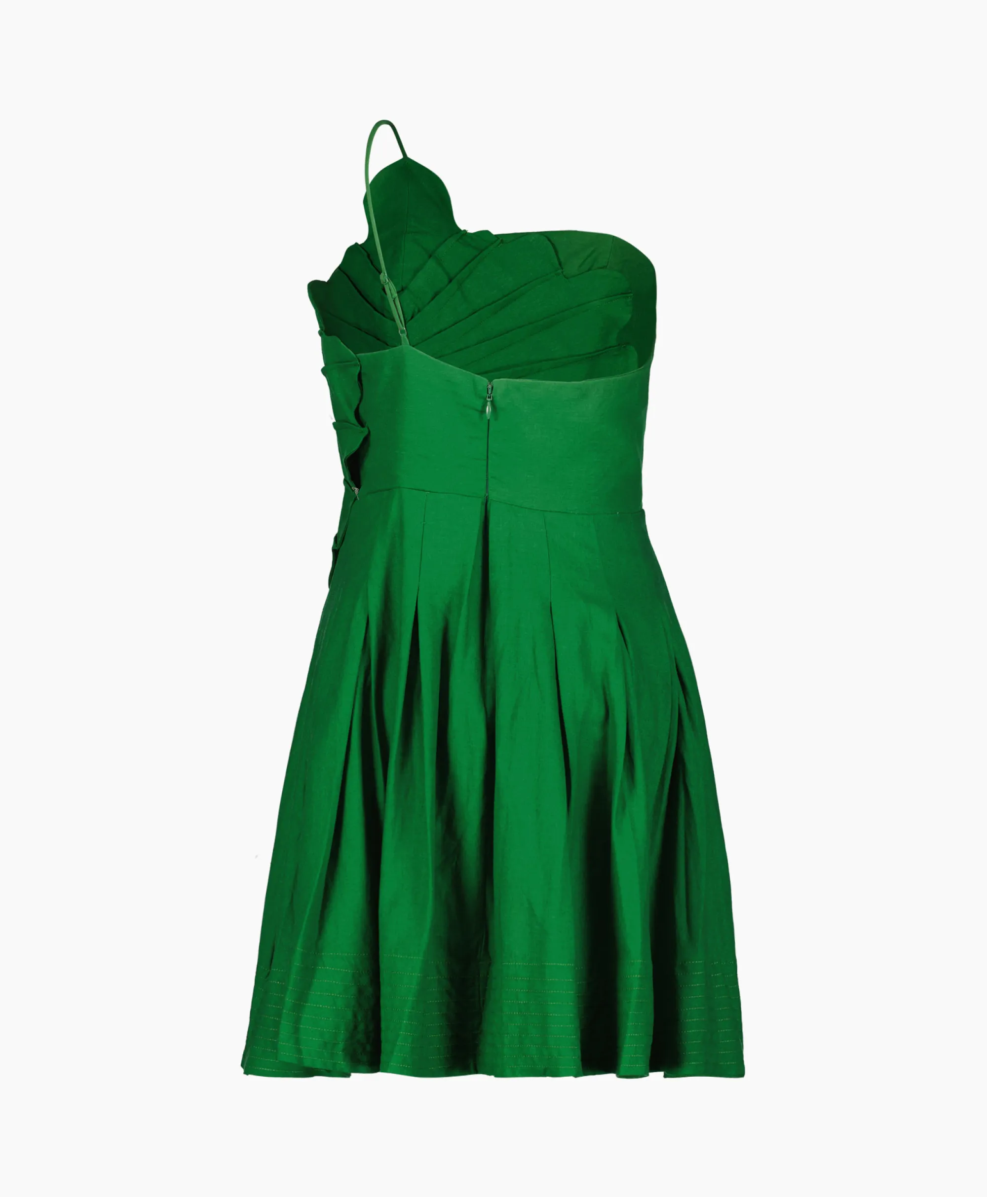 Farm Rio Mini Jurk Green One Shoulder Lea Groen*Dames Bruiloftskleding