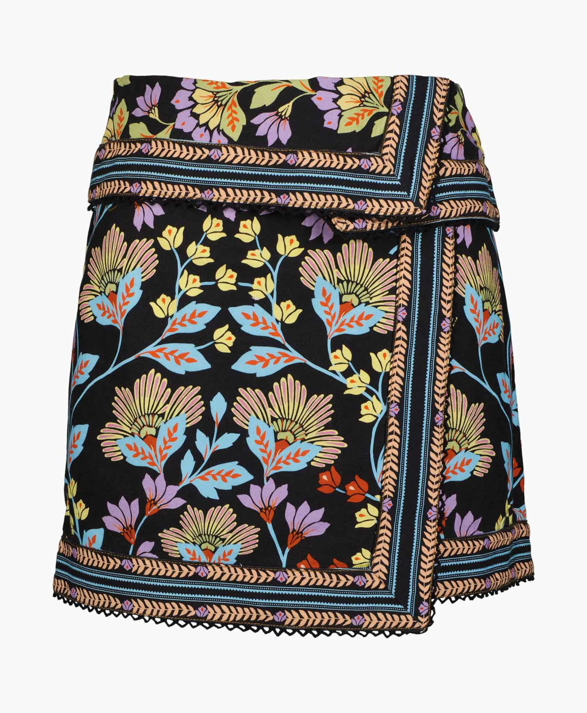 Farm Rio Minirok Flowery Black Zwart*Dames Rokken