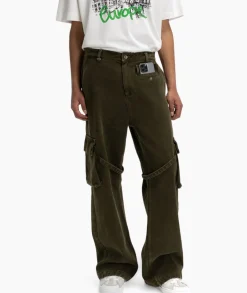 Flâneur Flaneur Cargobroek Phone Pocket Groen*Heren Broeken