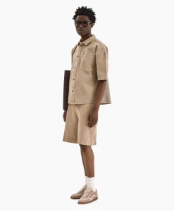 Flâneur Flaneur Korte Broek Cargo Beige*Heren Broeken