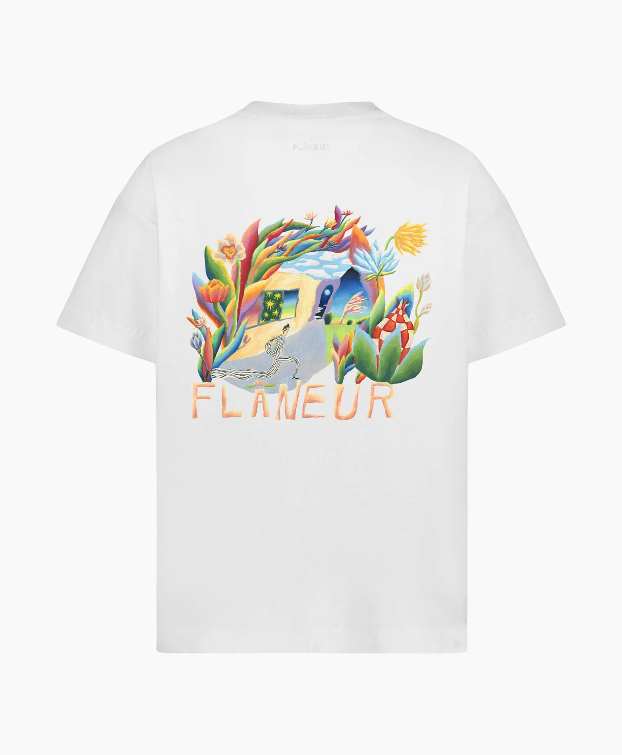 Flâneur Flaneur T-Shirt Korte Mouw Passage Of Time Wit*Heren T-Shirts