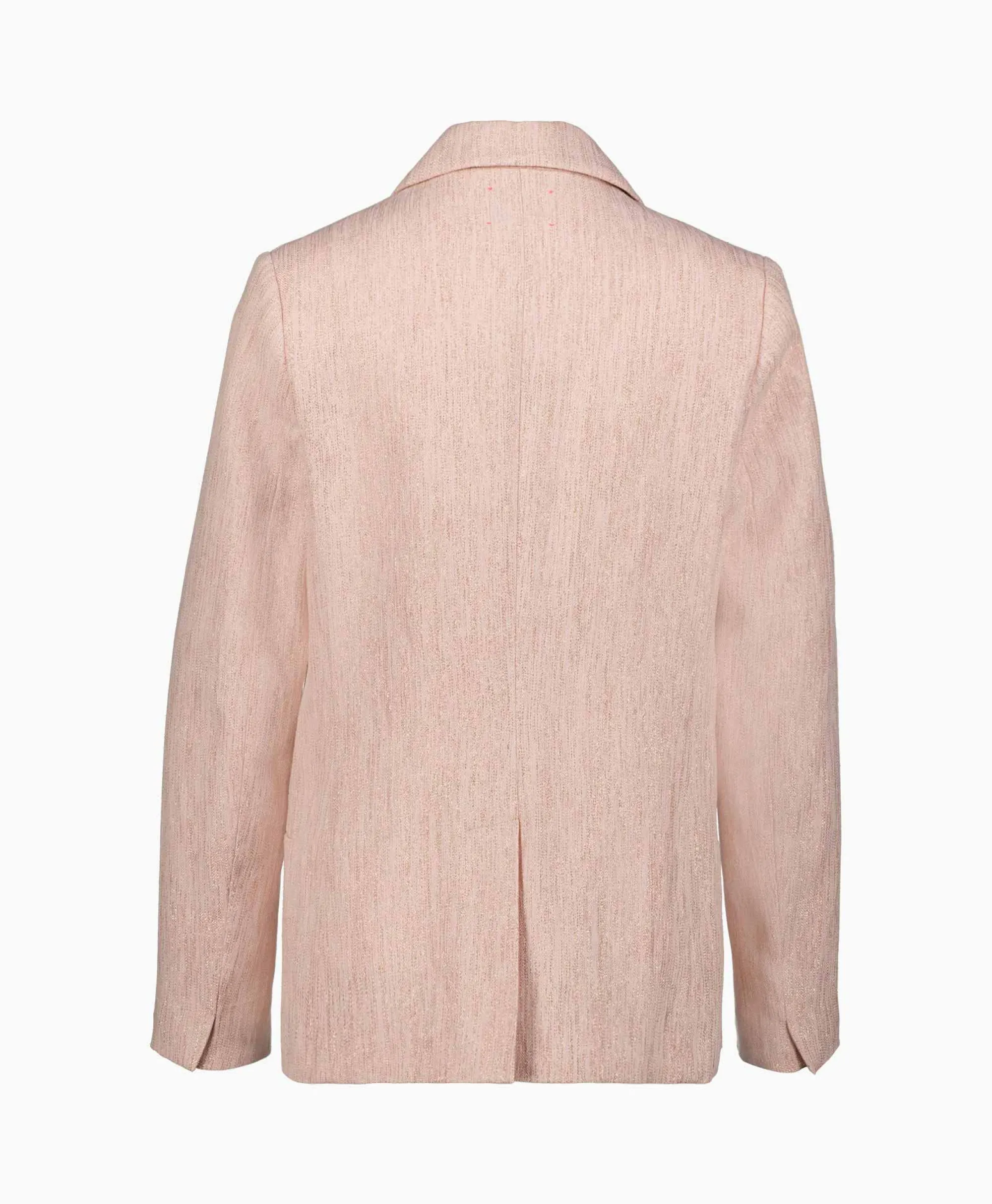 Forte_forte Blazer Linen Lurex Micro Herringbone Boxy Rose*Dames Blazers
