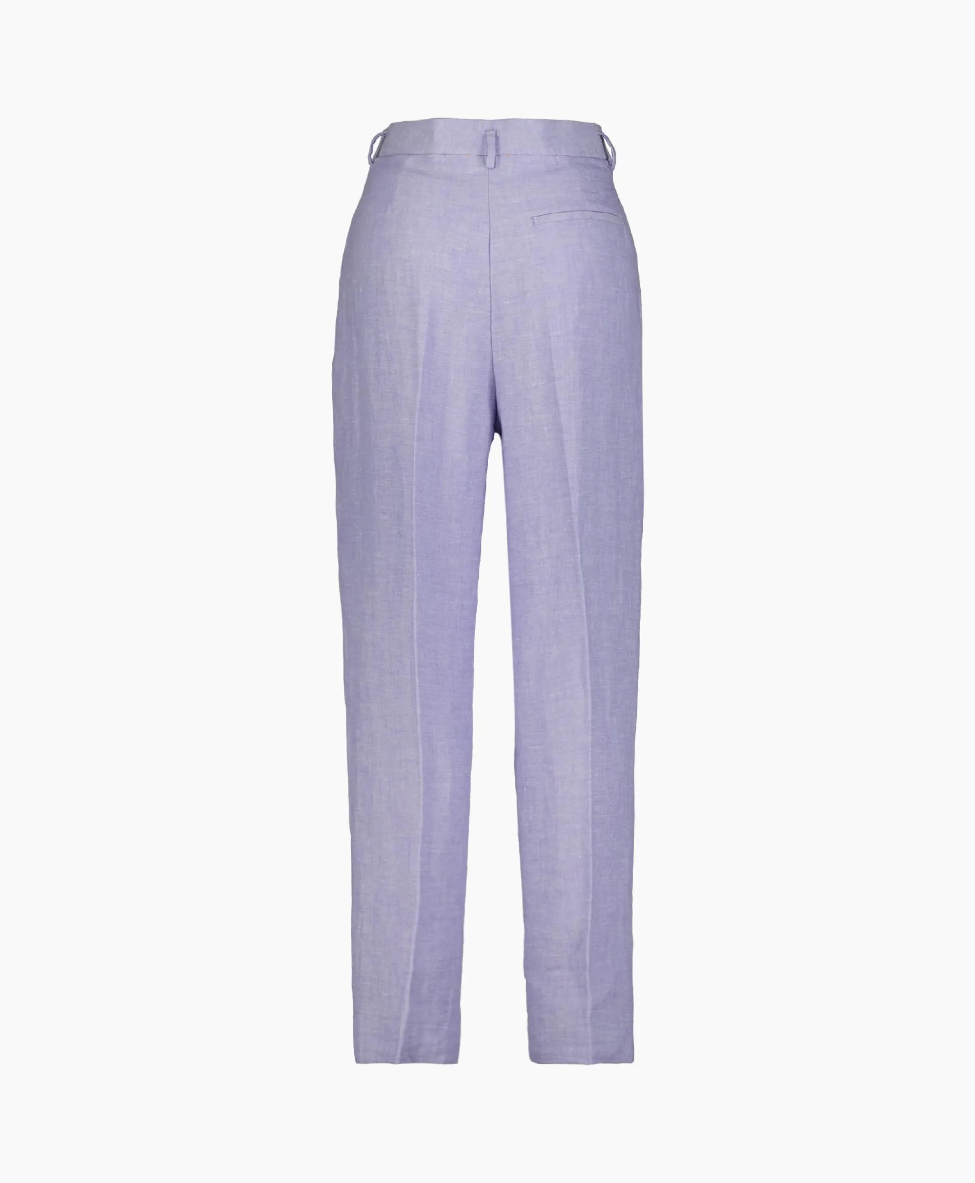 Forte_forte Pantalon Chic Linen Herringbone High Waist Lila*Dames Broeken