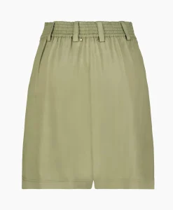 Golden Goose Korte Broek Journey W's Pleated Leilah Fluid Visco Khaki*Dames Broeken