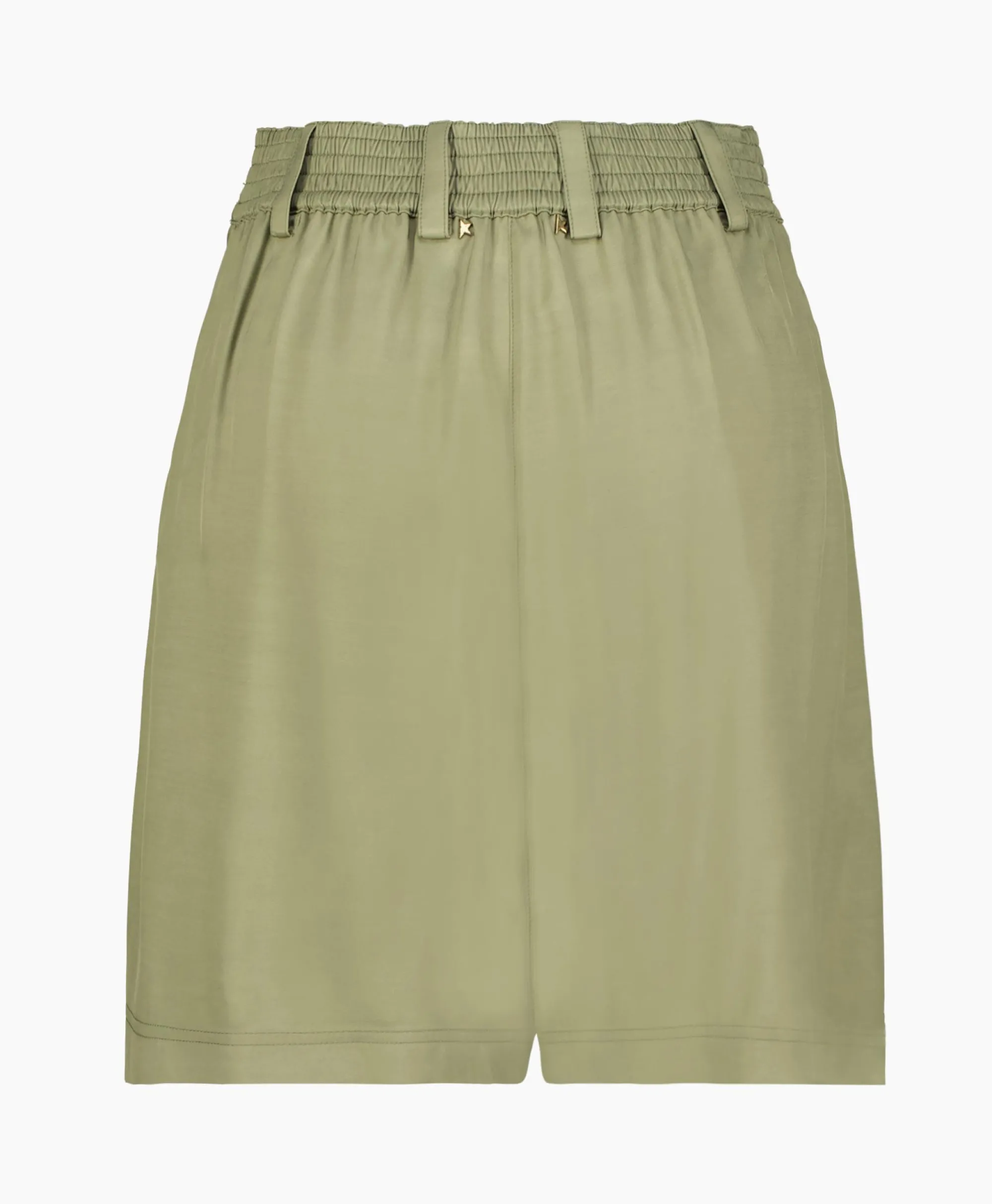 Golden Goose Korte Broek Journey W's Pleated Leilah Fluid Visco Khaki*Dames Broeken