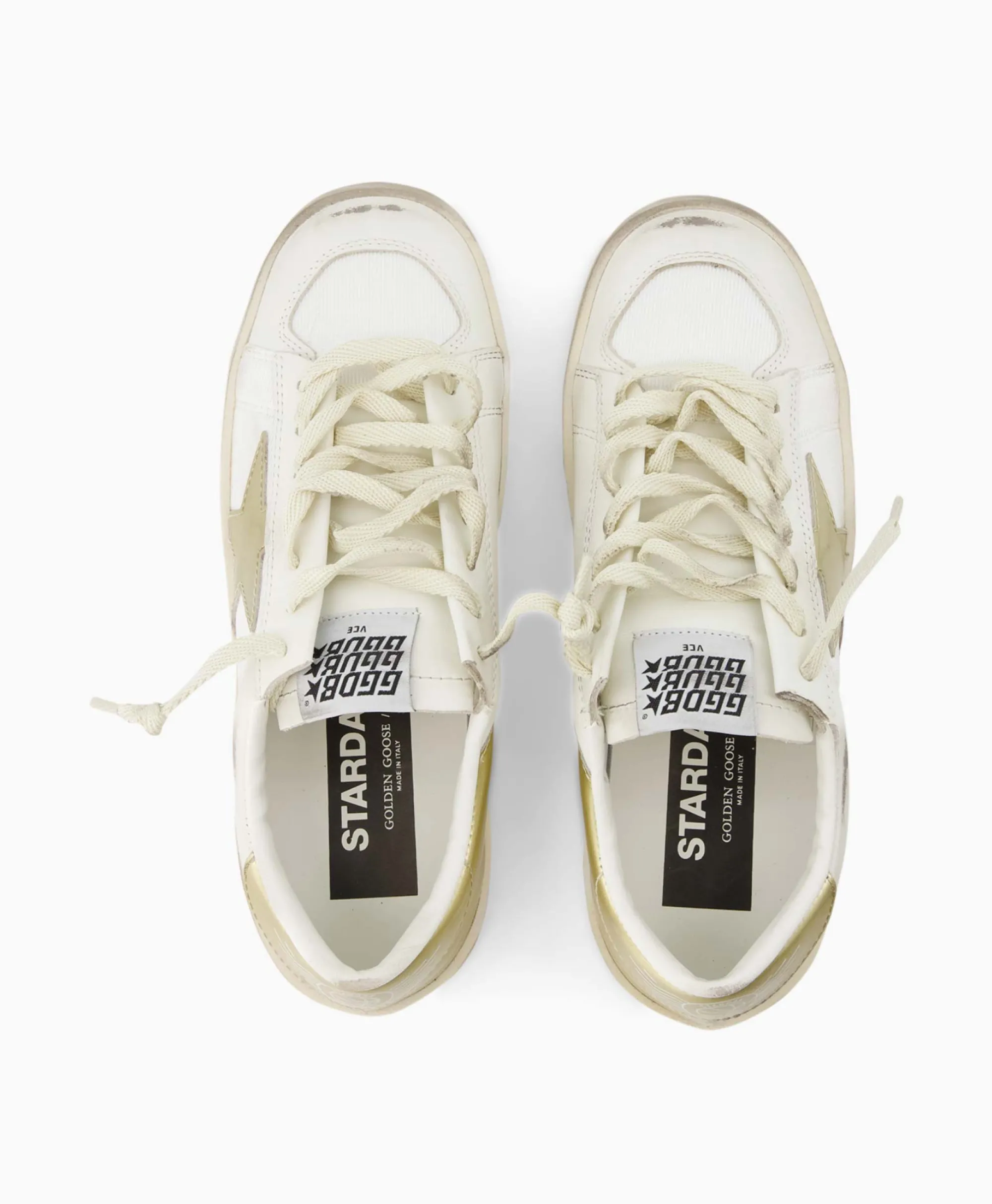 Golden Goose Sneaker Stardan Leather Mirrored Star Wit*Dames Sneakers