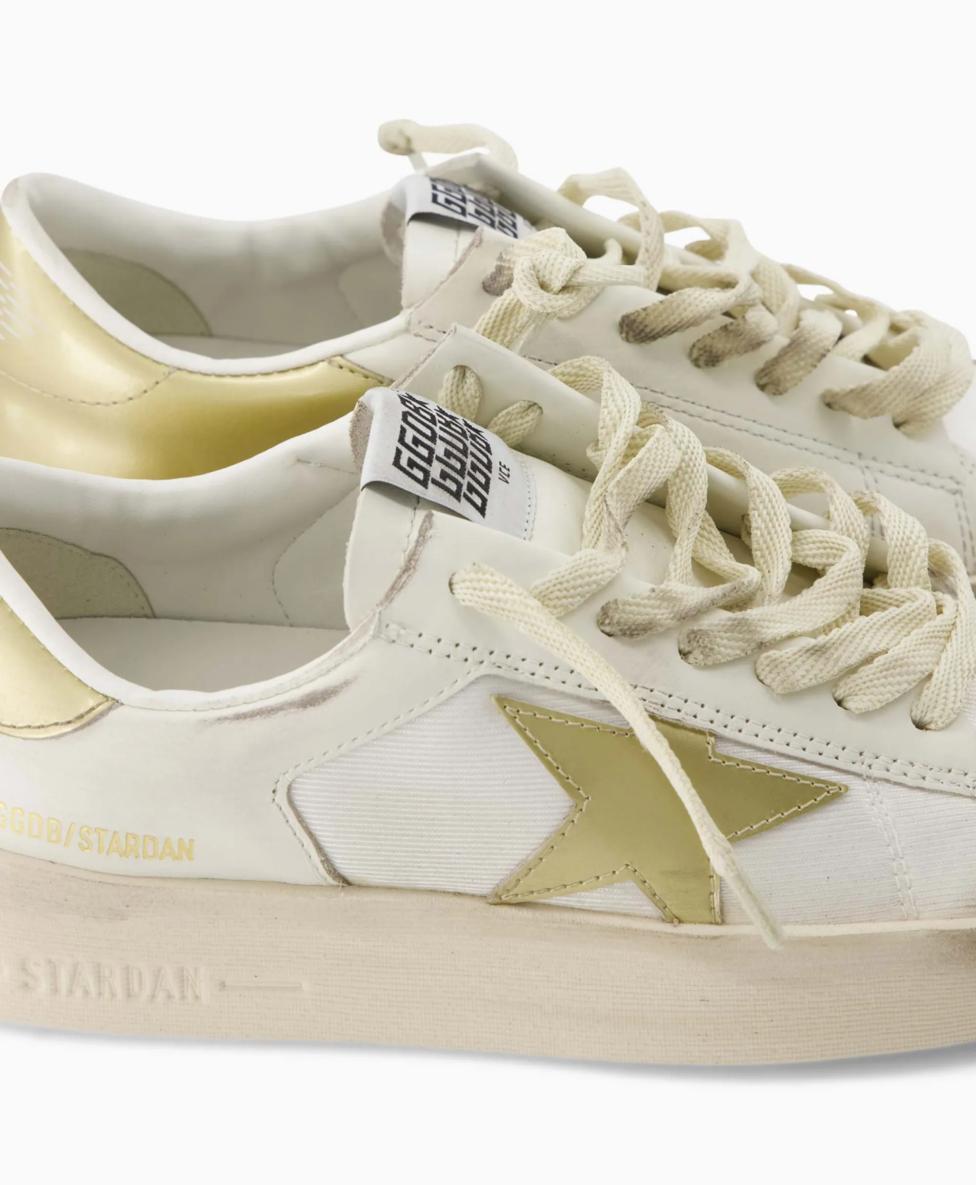 Golden Goose Sneaker Stardan Leather Mirrored Star Wit*Dames Sneakers