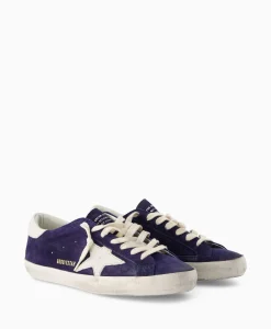 Golden Goose Sneaker Super Star Suede Donker Blauw*Heren Sneakers