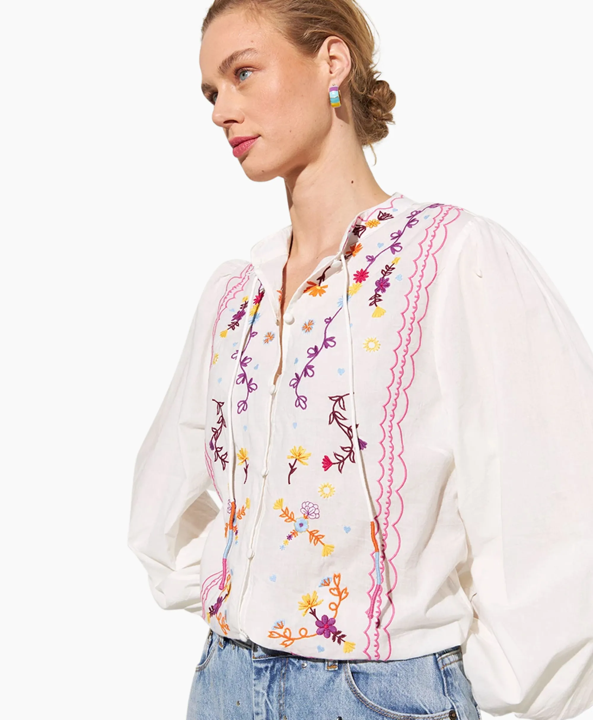 Harper & Yve Harper & Yve Blouse Hailey-Ls Ecru*Dames Blouses