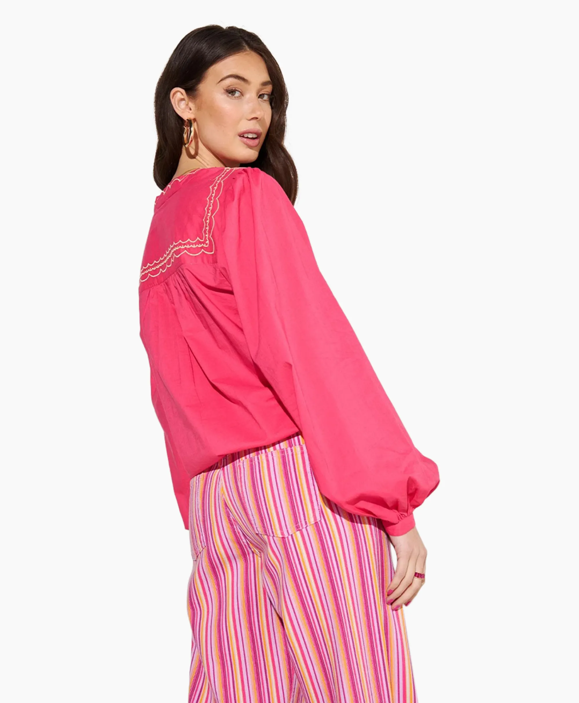 Harper & Yve Harper & Yve Blouse Hailey-Ls Roze*Dames Blouses