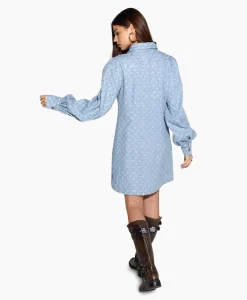 Harper & Yve Harper & Yve Mini Jurk Flo-Dr Licht Blauw*Dames Jurken