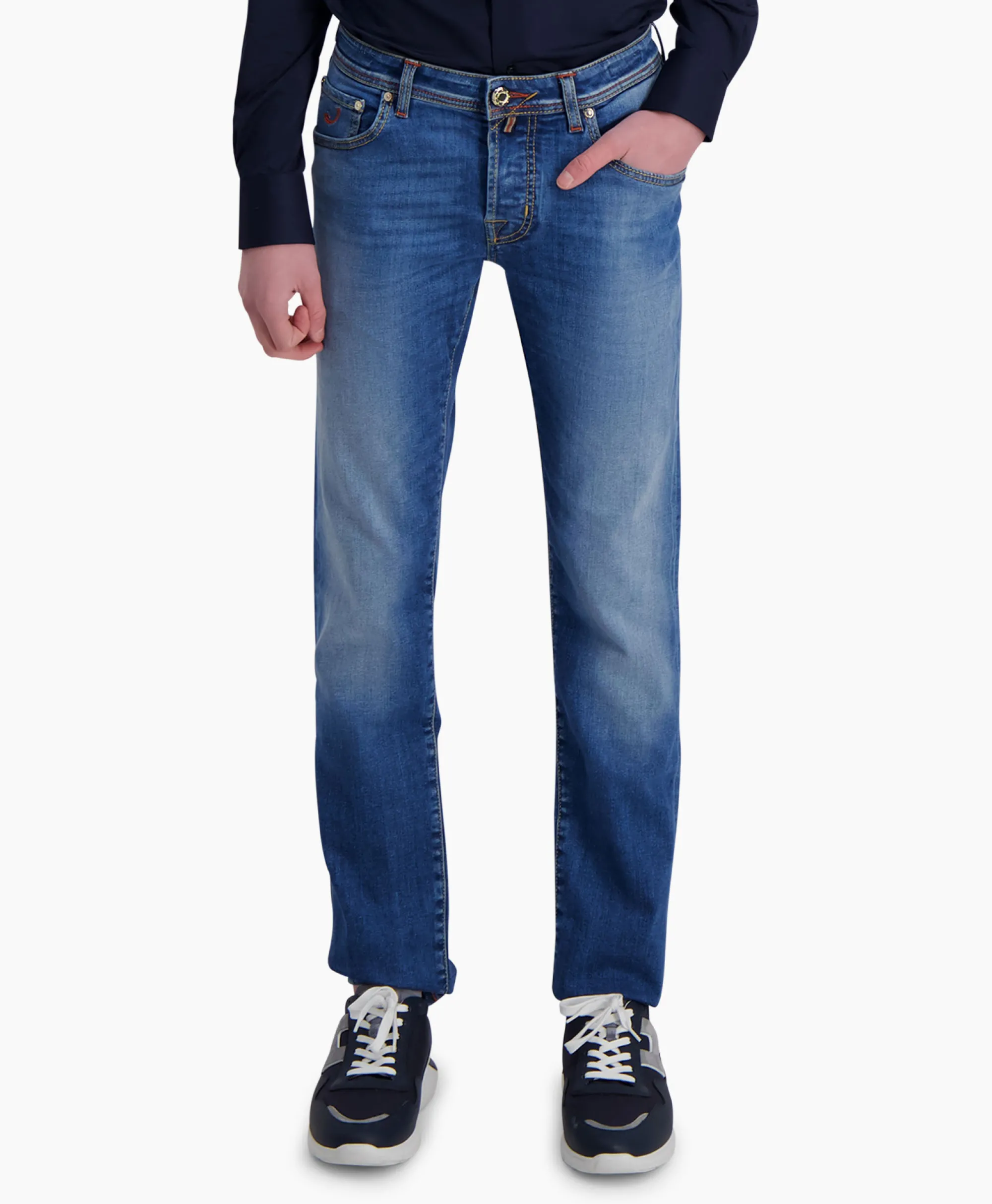 Jacob Cohen Jeans 5 Pkt Slim Fit Nick Ltd Midden Blauw*Heren Broeken