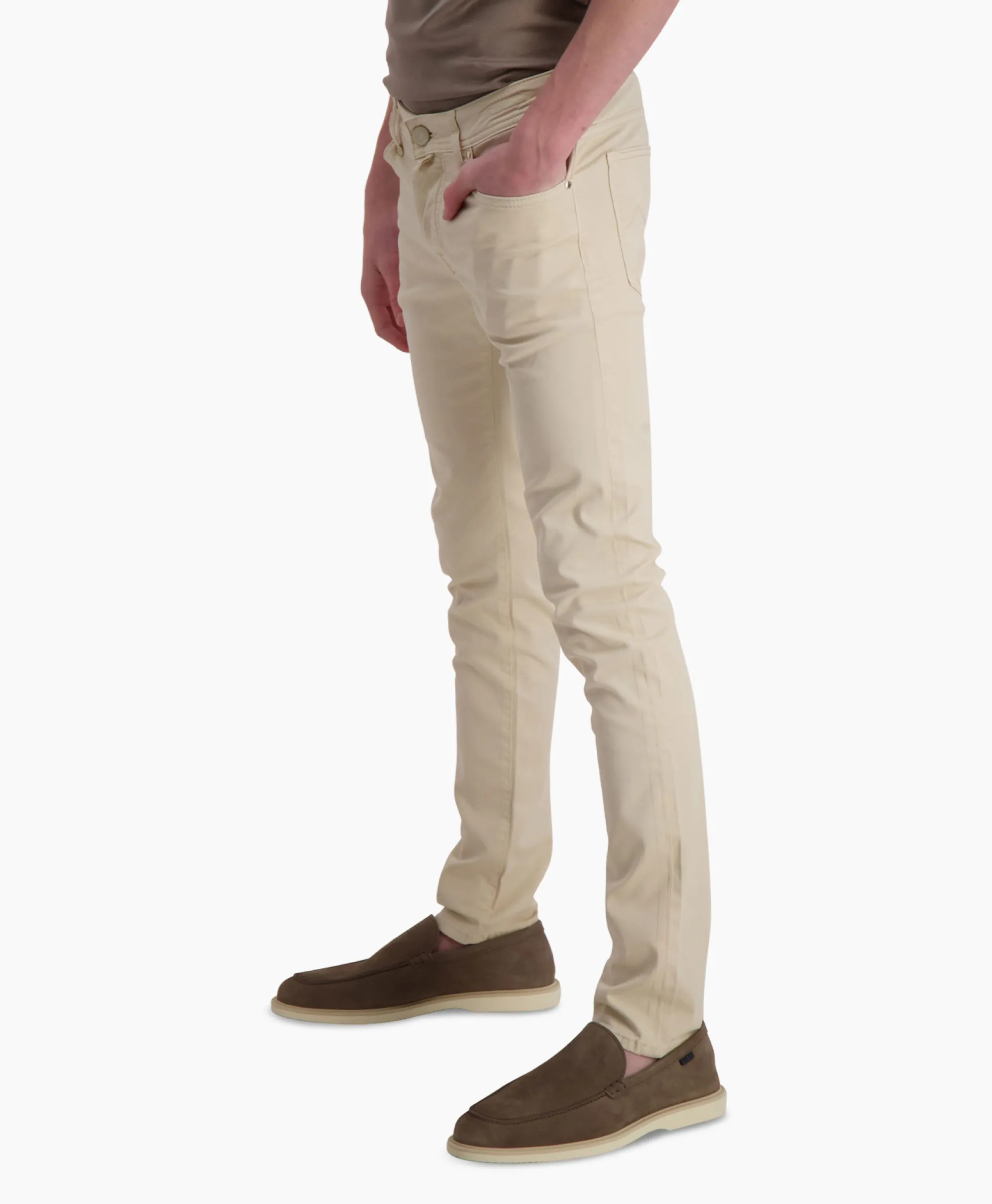 Jacob Cohen Jeans 5 Pkt Super Slim Fit Nick Beige*Heren Broeken