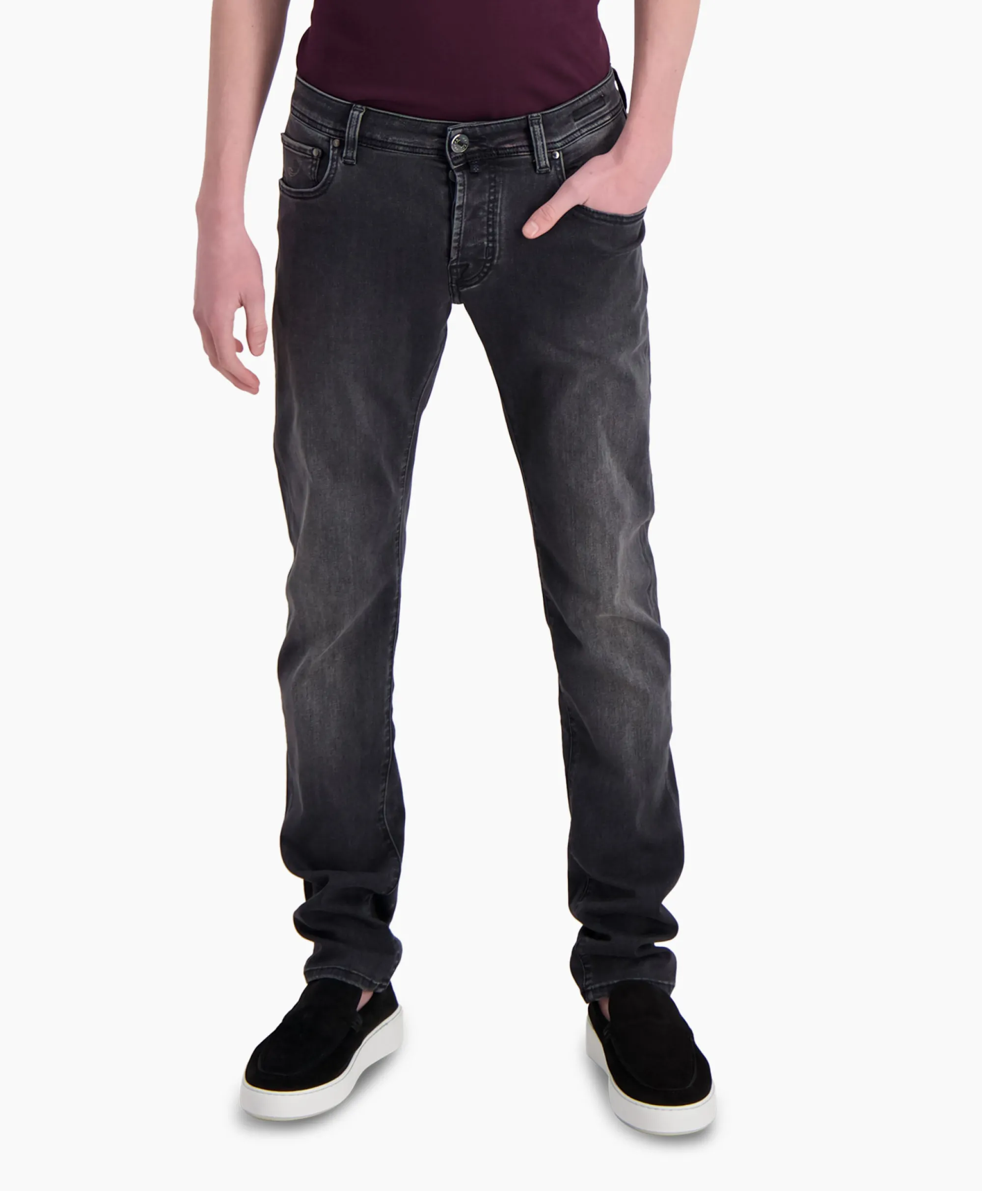 Jacob Cohen Jeans 5 Pkt Super Slim Fit Nick Donker Grijs*Heren Broeken