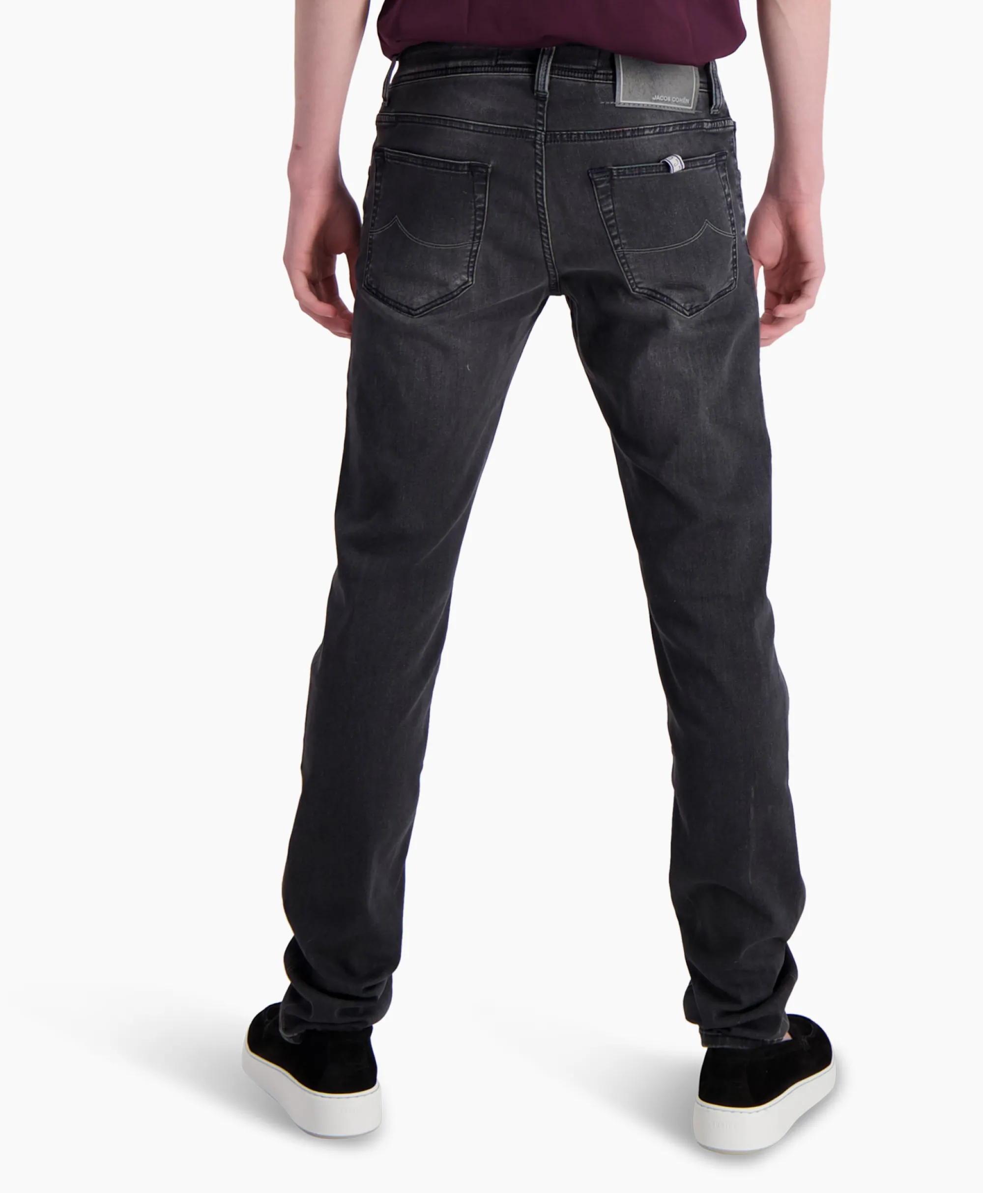 Jacob Cohen Jeans 5 Pkt Super Slim Fit Nick Donker Grijs*Heren Broeken