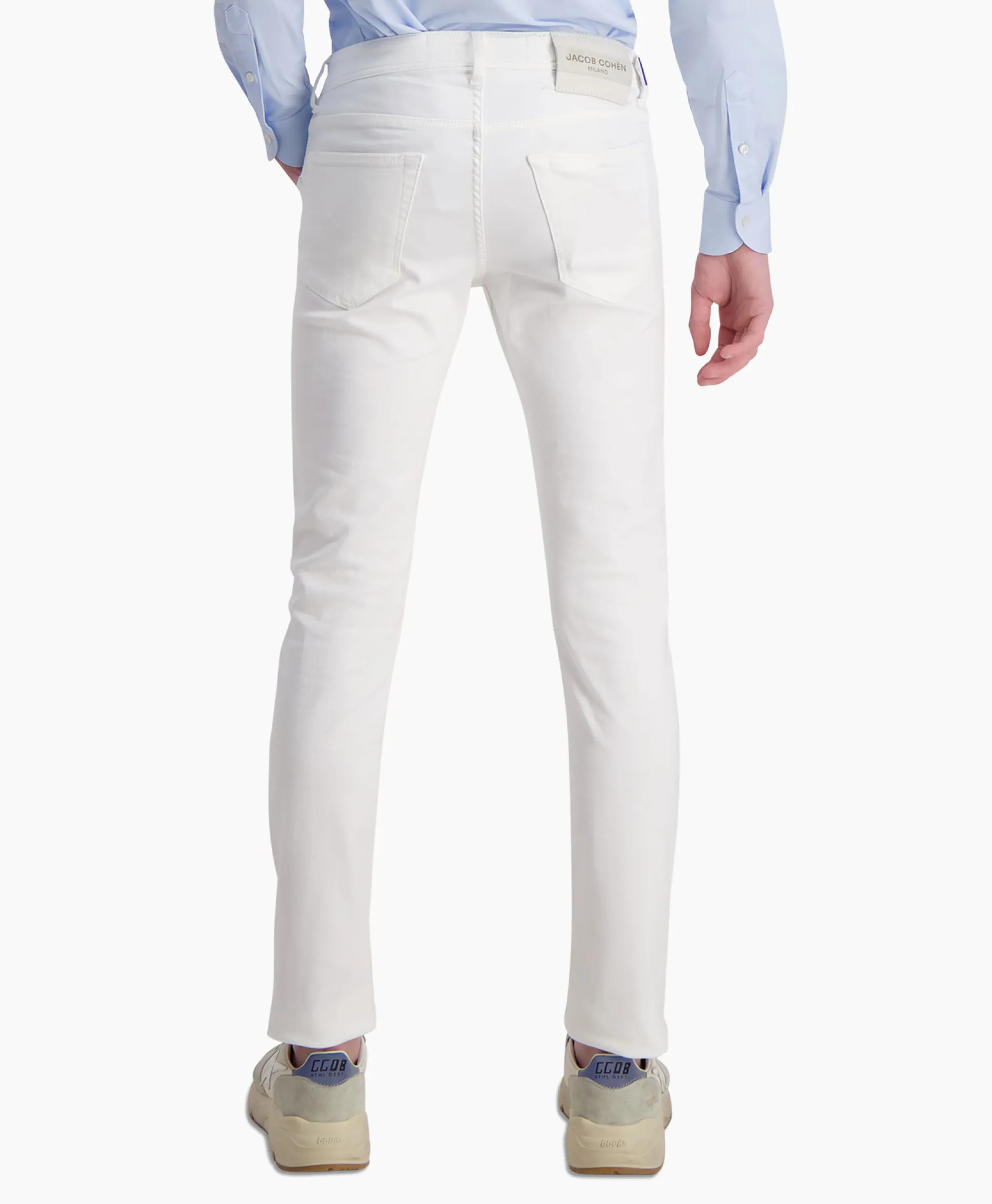 Jacob Cohen Jeans 5 Pkt Super Slim Fit Nick Wit*Heren Broeken