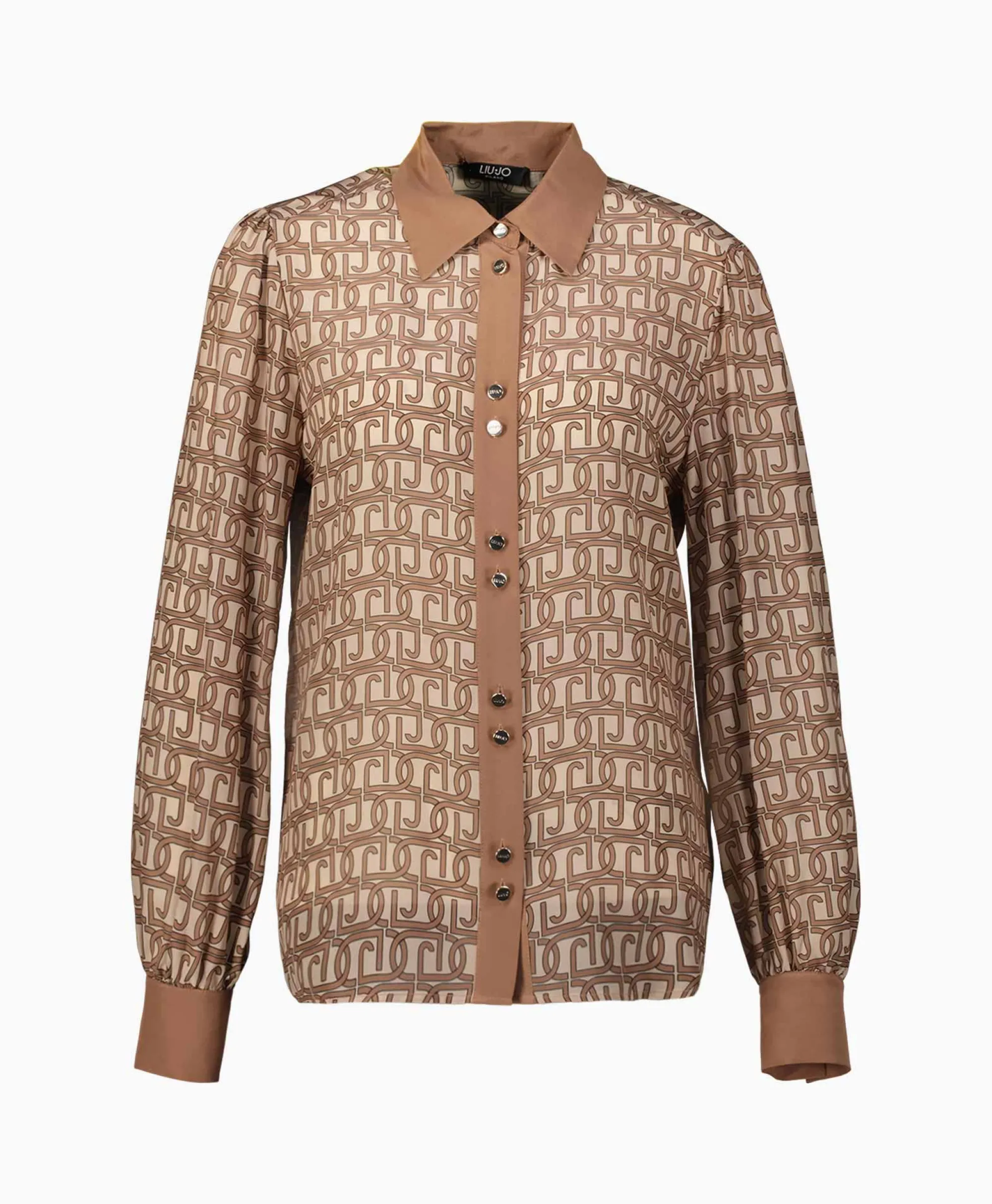 Liu Jo Blouse Camica Monogram Zand*Dames Blouses