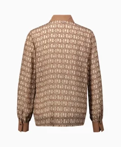 Liu Jo Blouse Camica Monogram Zand*Dames Blouses