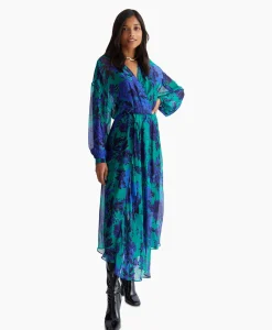 Liu Jo Maxi Jurk Scollo A V Blauw*Dames Jurken