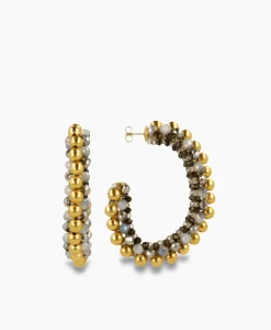 Lott. Gioielli Oorbellen Ce Gb Oval Creole Deluxe Lgroen*Dames Sieraden