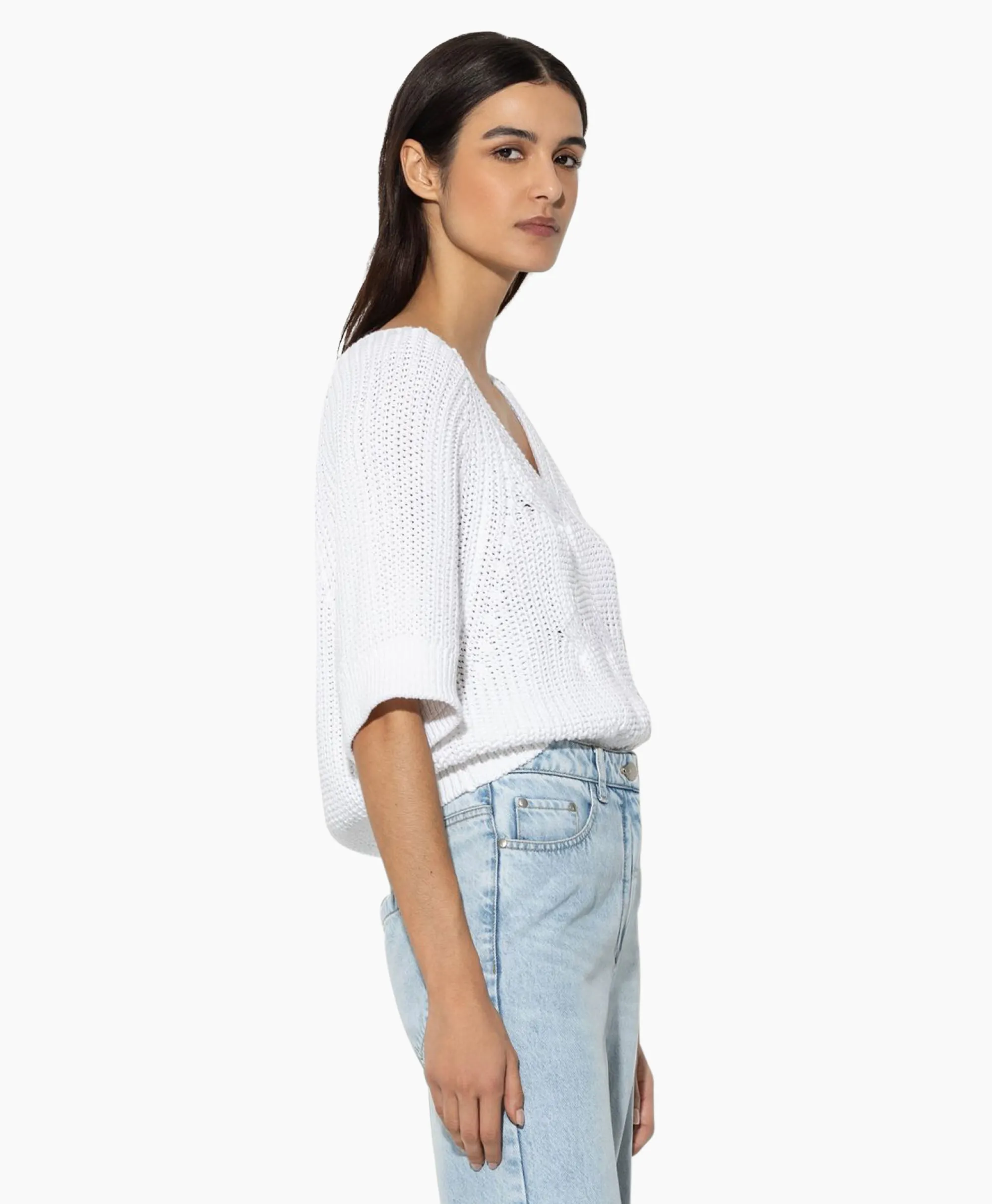 Luisa Cerano Pullover 198409/5856-0 Wit*Dames T-Shirts & Tops