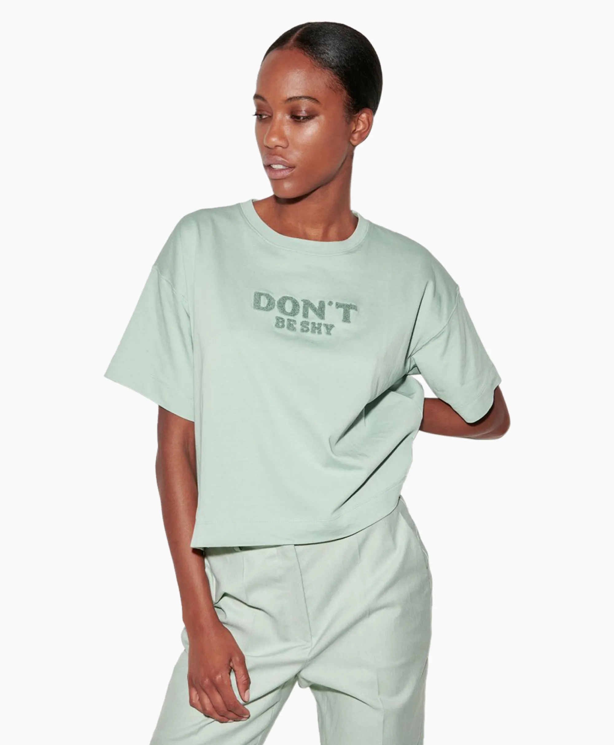 Luisa Cerano T-Shirt Korte Mouw 398121/7800-0 Mint*Dames T-Shirts & Tops