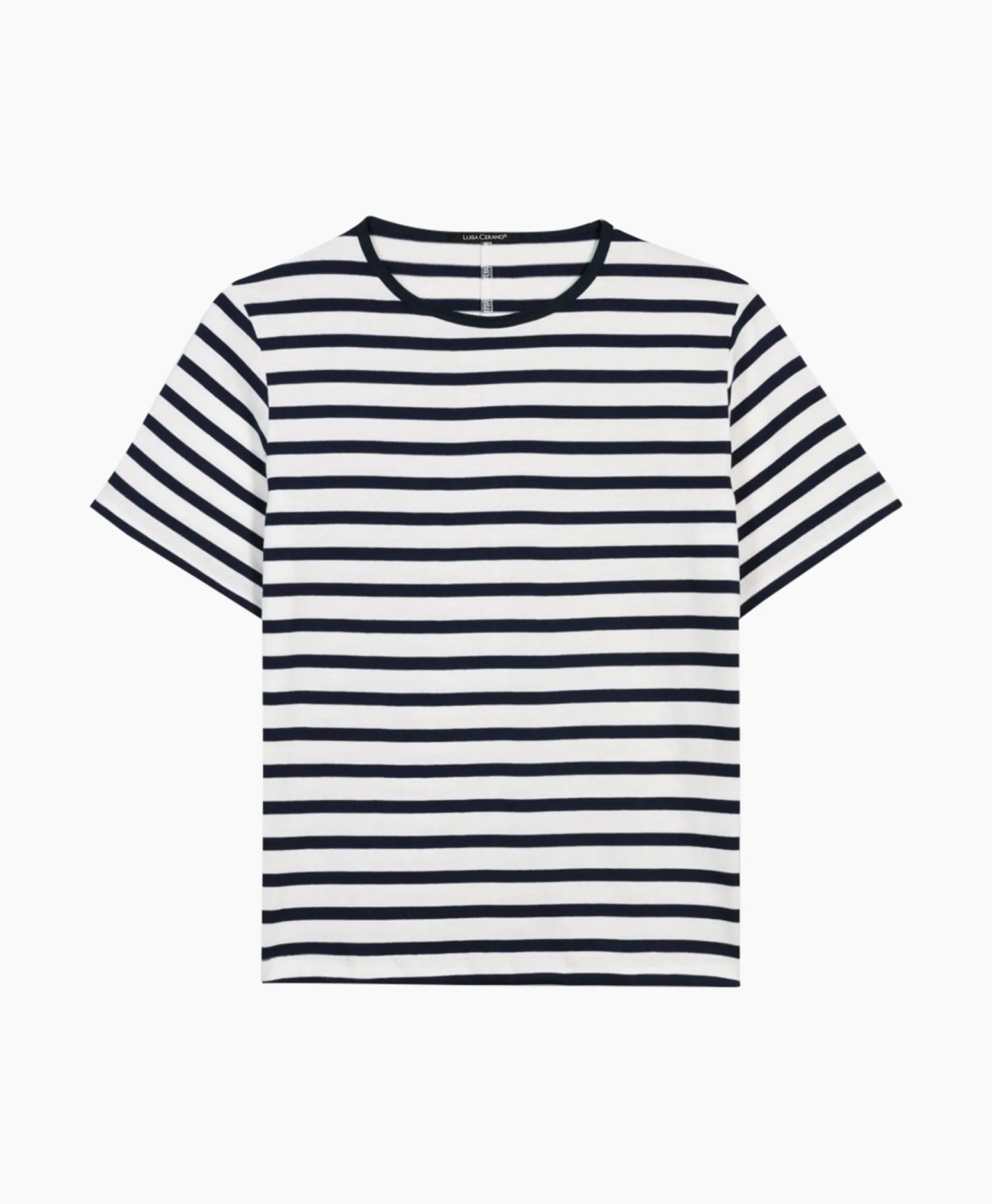 Luisa Cerano T-Shirt Korte Mouw 398145/7800-0 Off White*Dames T-Shirts & Tops