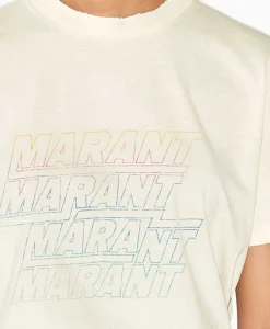 Marant Étoile Marant Etoile T-Shirt Korte Mouw Ziliani-Ga Ecru*Dames T-Shirts & Tops