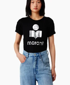 Marant Étoile Marant Etoile T-Shirt Korte Mouw Koldi-Gc Zwart*Dames T-Shirts & Tops