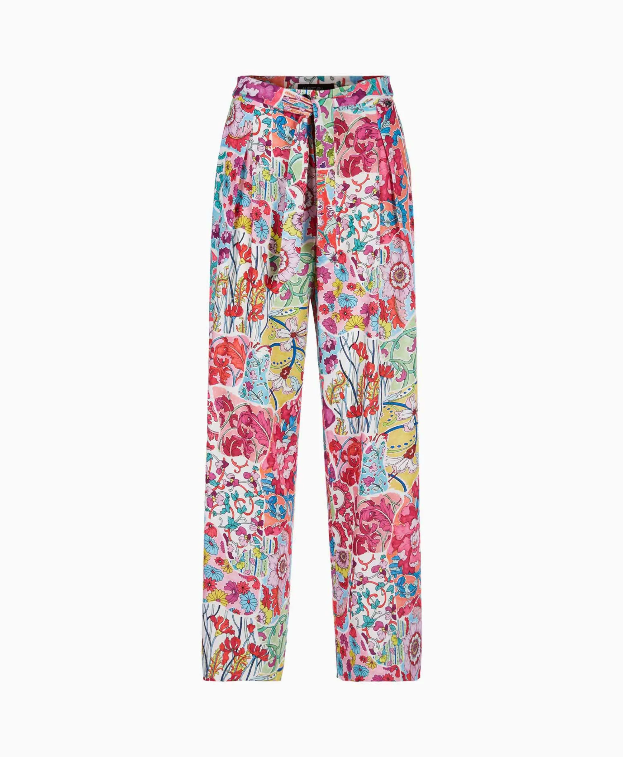 Marc Cain Pants Bloemenbroek Wp 81.34 W10 Licht Rood*Dames Broeken