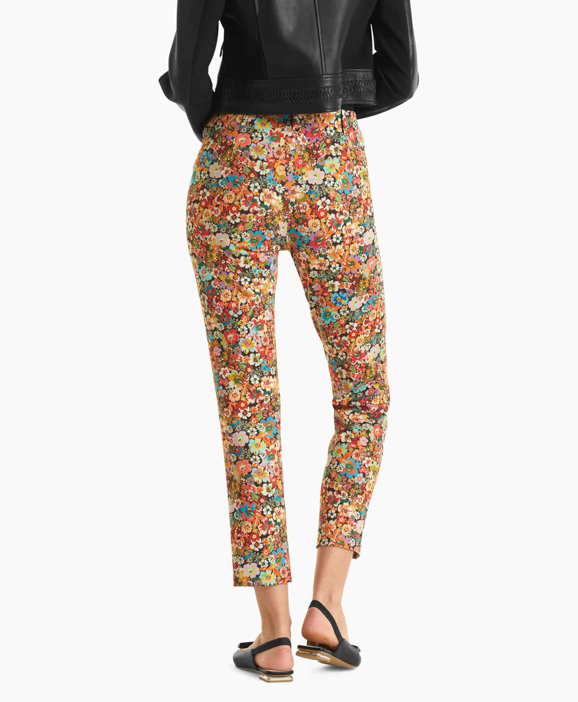 Marc Cain Pants Bloemenbroek Wp 81.11 J17 Rood*Dames Broeken