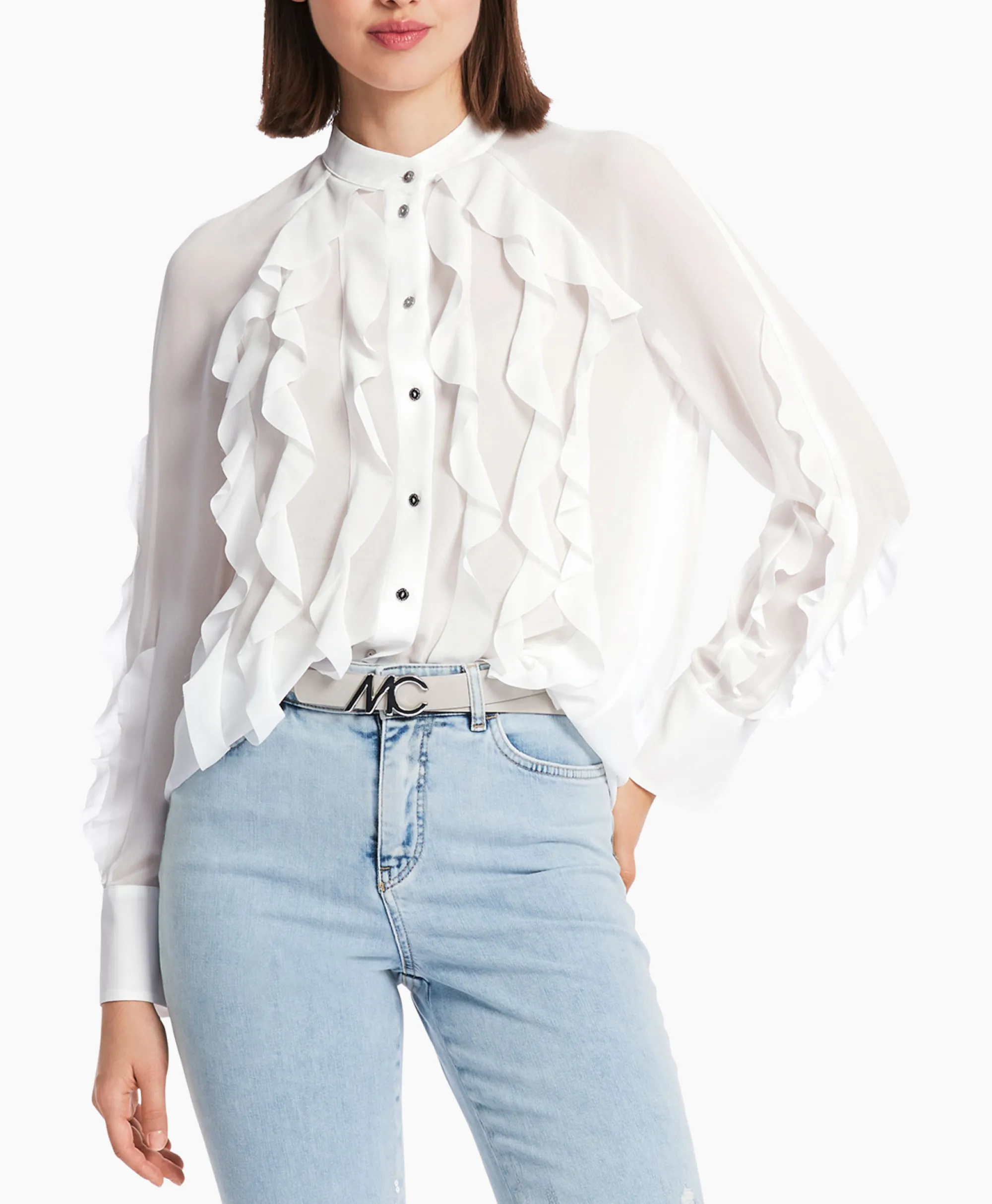 Marccain Collectie Blouse Wc 51.27 W44 Off White*Dames Blouses