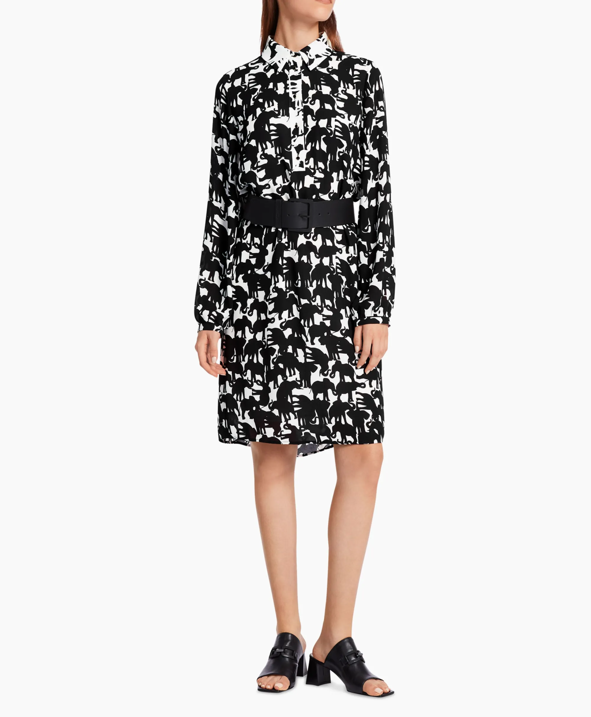 Marccain Collectie Jurk Wc 21.19 W13 Zwart*Dames Bruiloftskleding