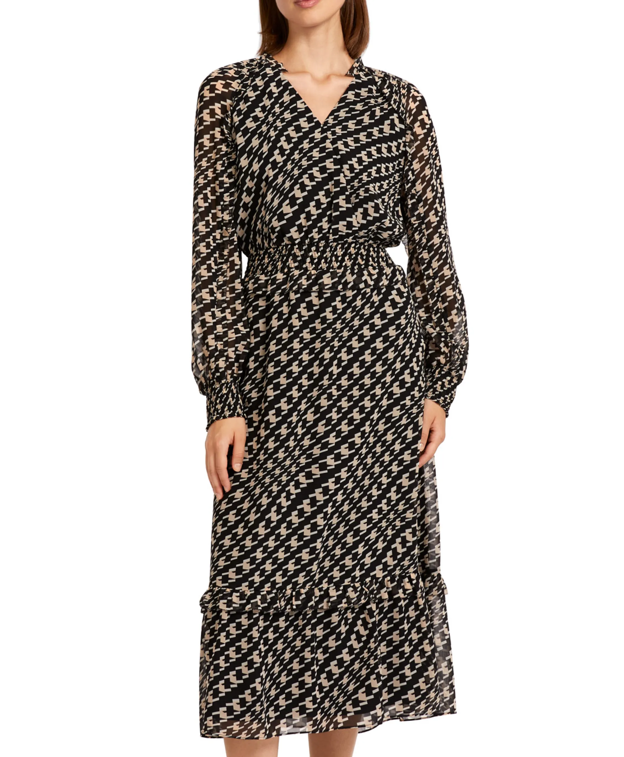Marccain Collectie Maxi Jurk Uc 21.12 W41 Zwart*Dames Bruiloftskleding