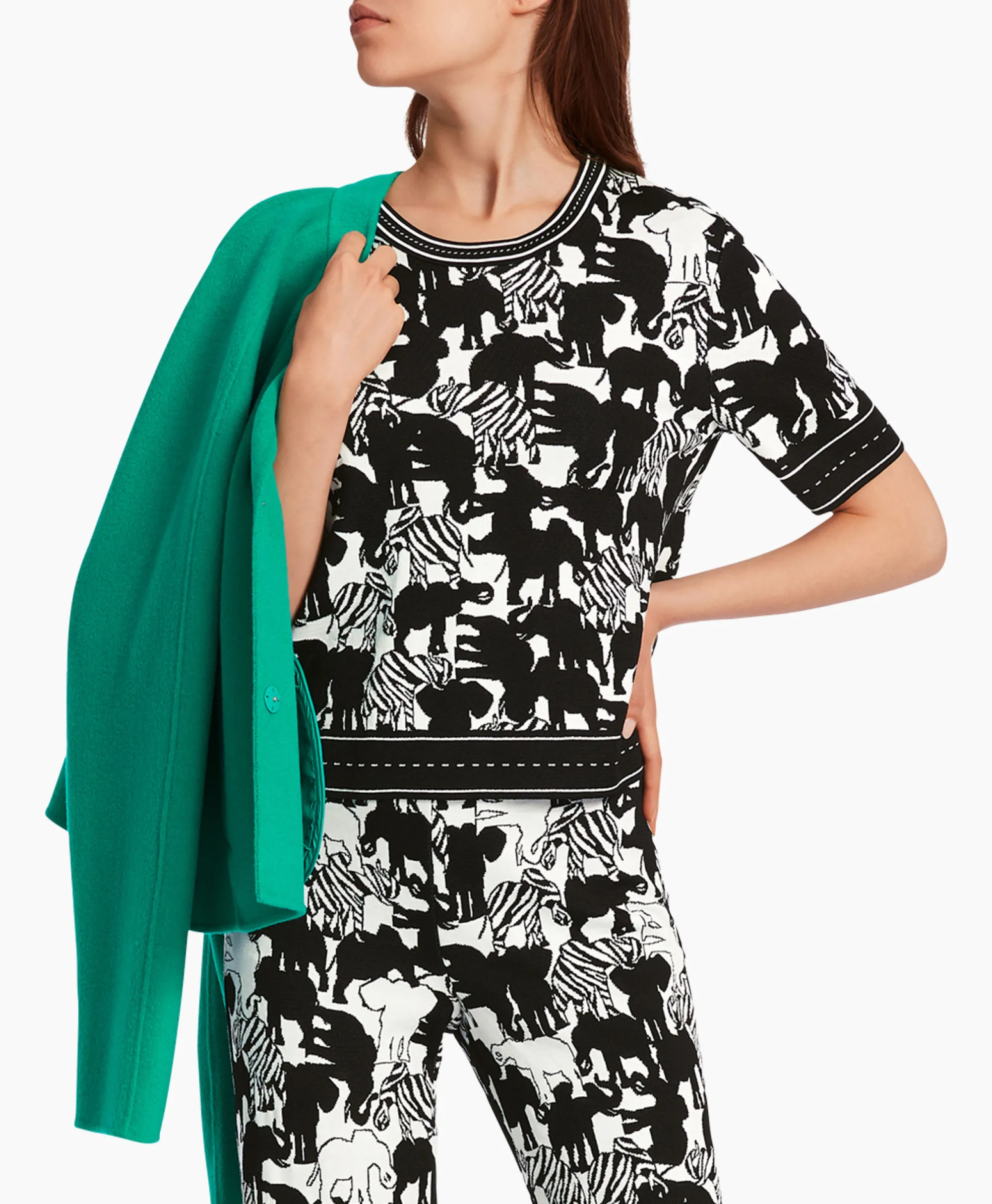 Marccain Collectie Pullover Wc 41.10 M03 Print + 2 Kleurig*Dames Truien