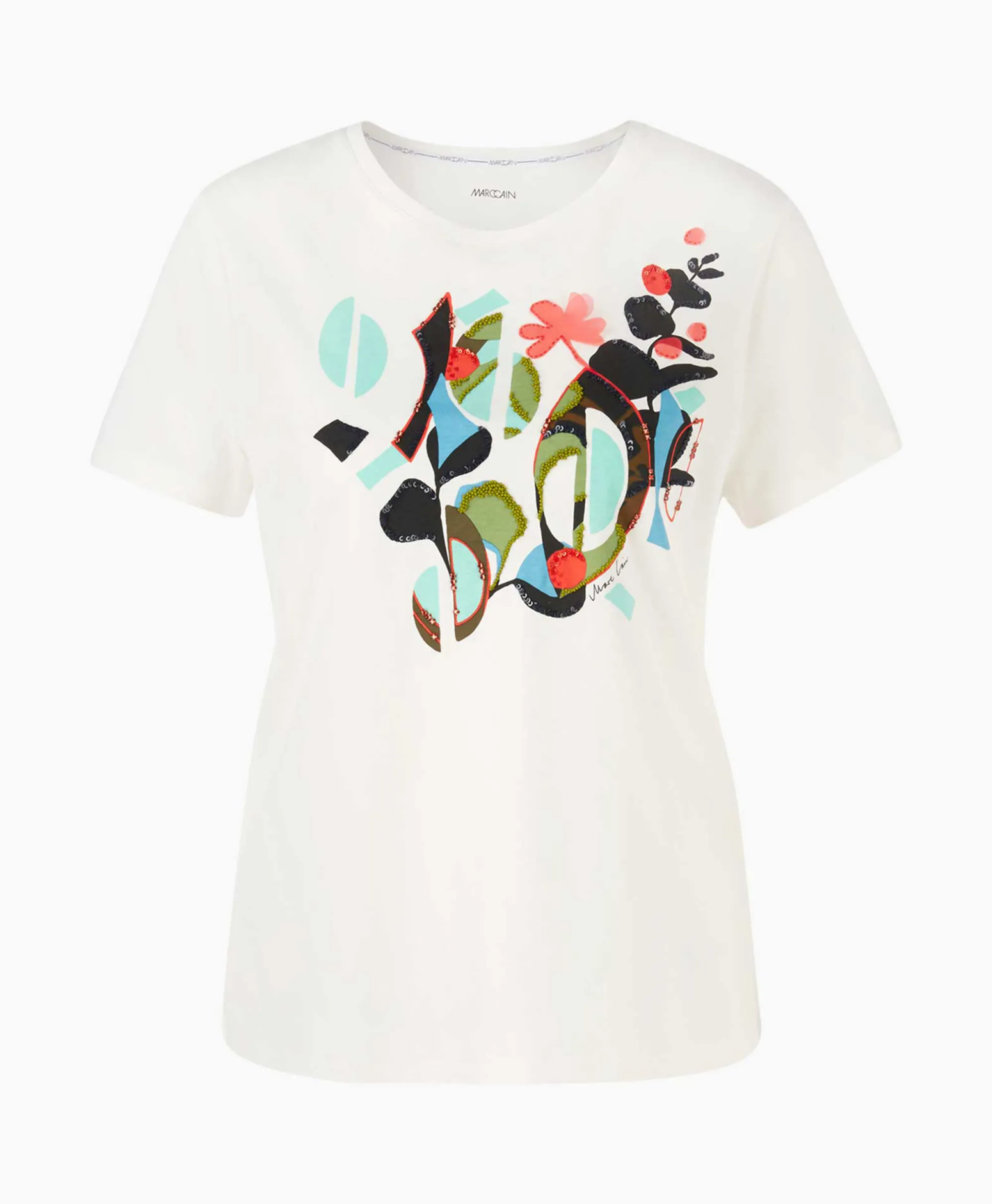 Marccain Collectie T-Shirt Wc 48.32 J06 Off White*Dames T-Shirts & Tops