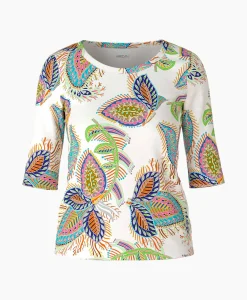 Marccain Collectie T-Shirt Wc 48.66 J47 Off White*Dames T-Shirts & Tops