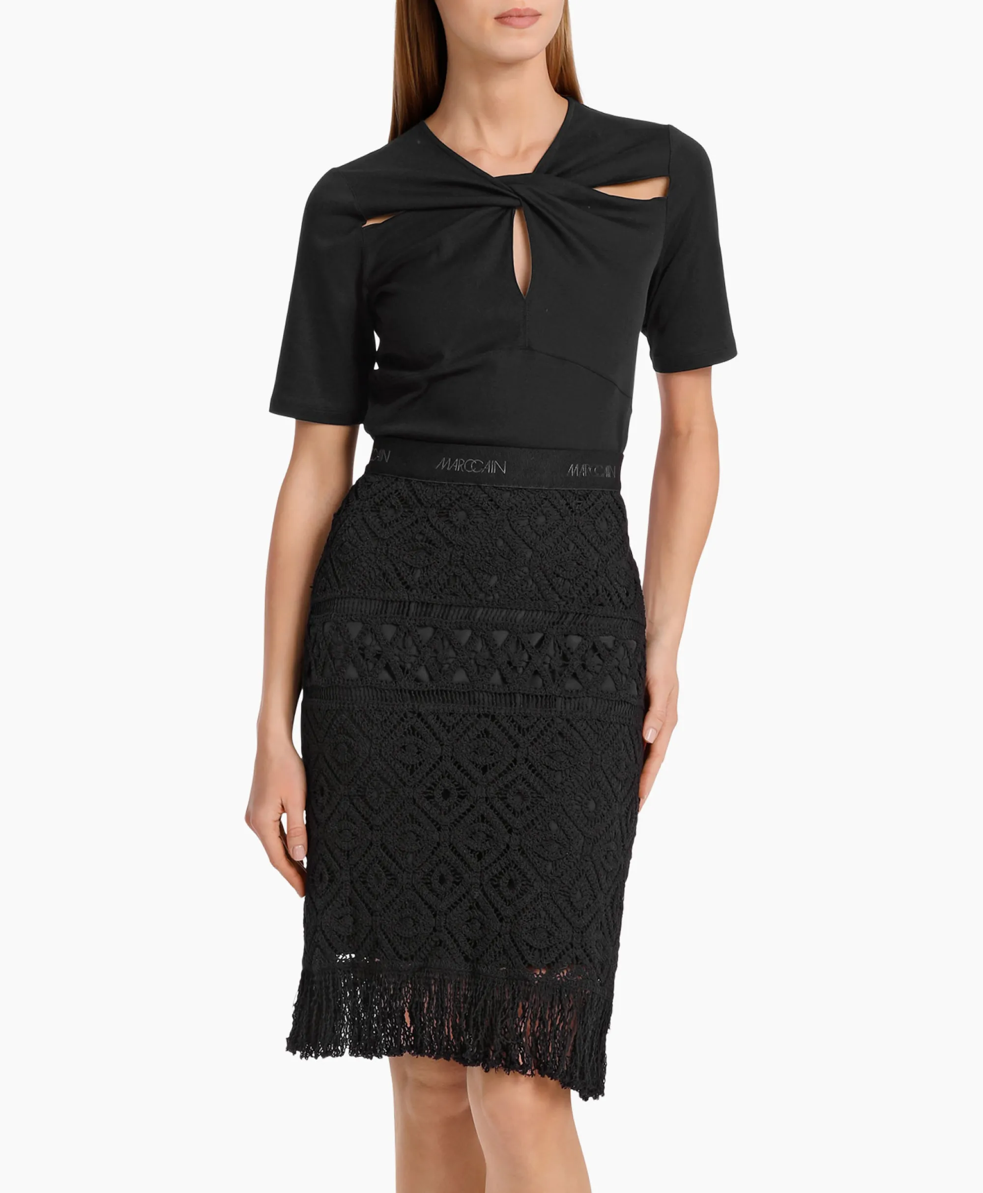 Marccain Collectie T-Shirt Wc 48.48 J14 Zwart*Dames T-Shirts & Tops