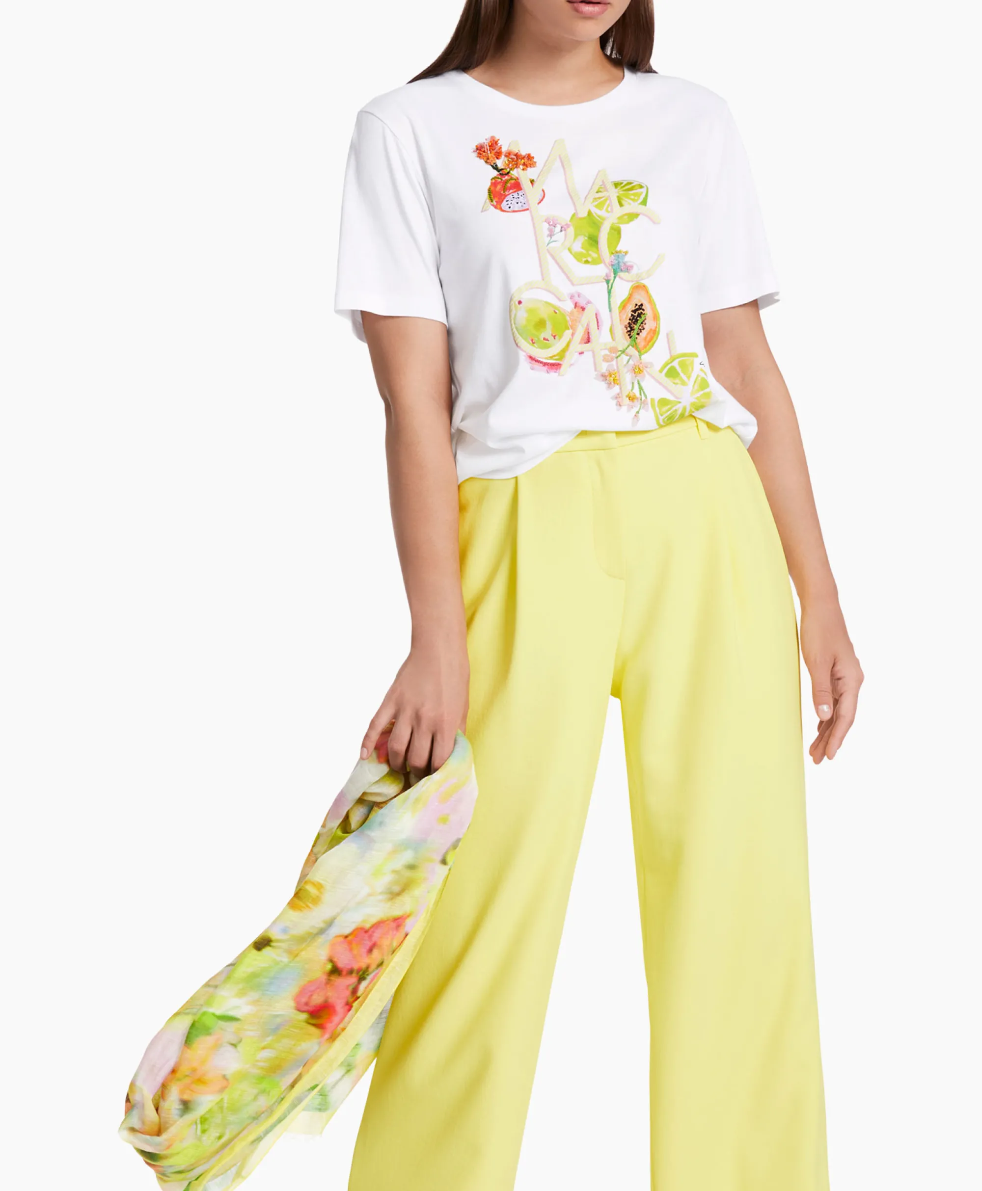 Marccain Collectie T-Shirt Wc 48.11 J40 Wit*Dames T-Shirts & Tops