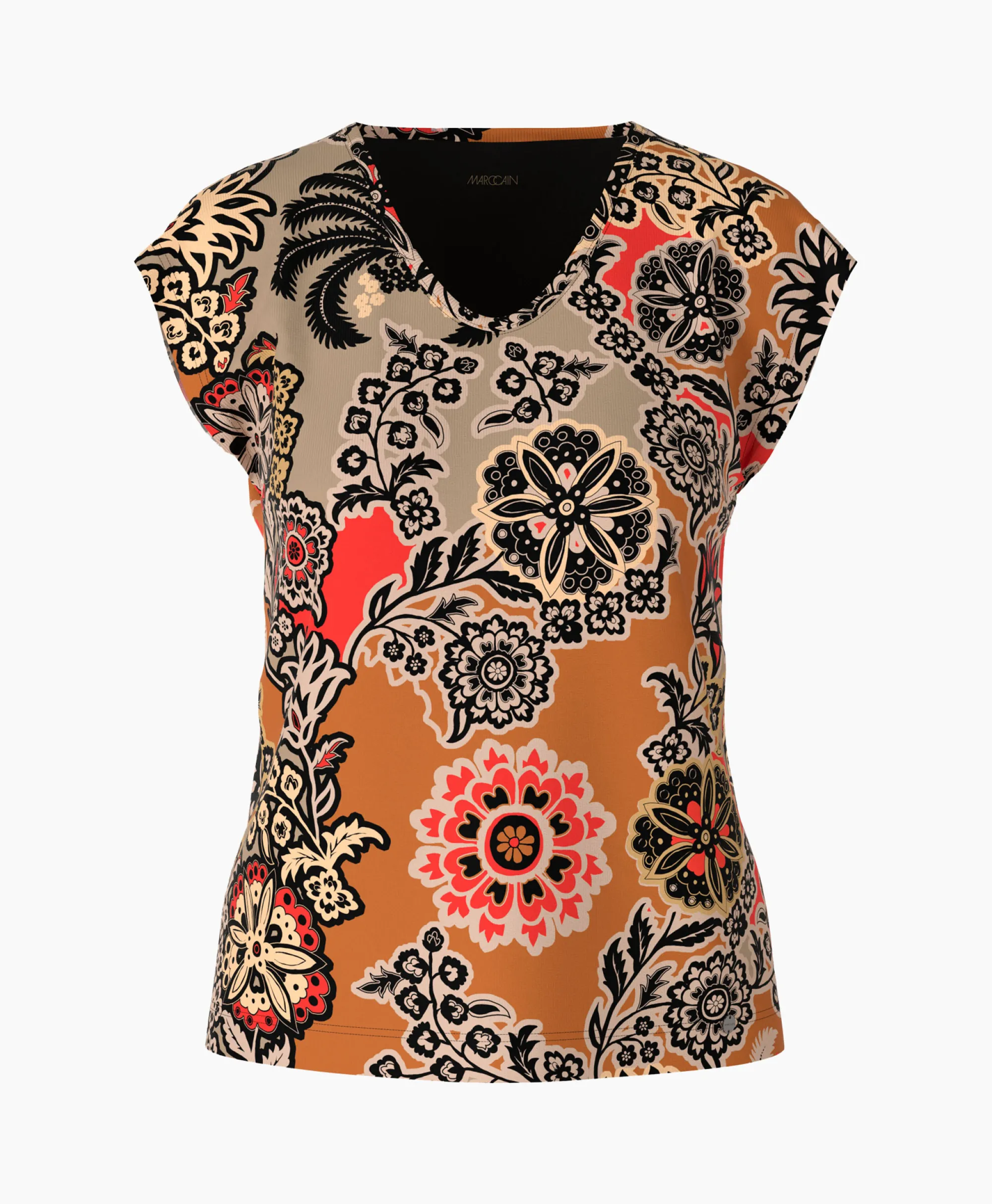 Marccain Collectie T-Shirt Wc 48.23 J49 Oranje*Dames T-Shirts & Tops